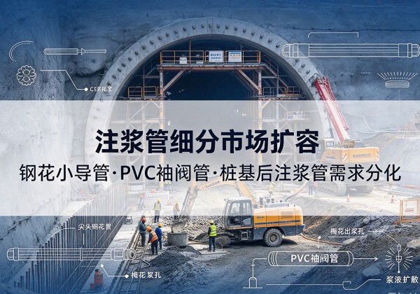 宝鸡注浆管细分市场扩容，隧道钢花小导管、PVC 袖阀管、桩基后注浆管需求分化